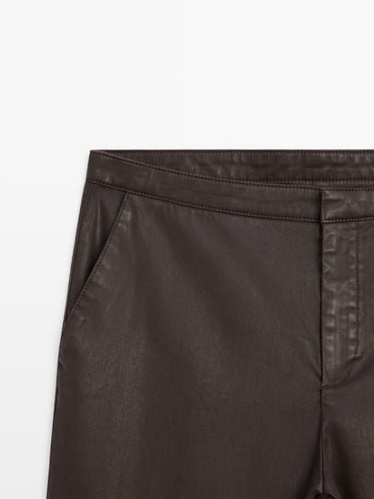 Flared cropped trousers