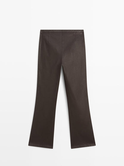 Flared cropped trousers