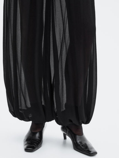 Sarouel trousers in flowing fabric - LIMITED