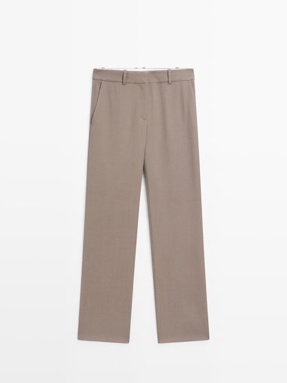100% wool tailored fit trousers - LIMITED