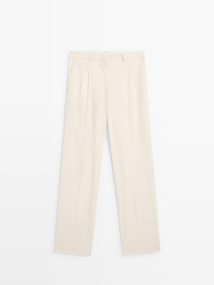 Trousers with double darts - LIMITED