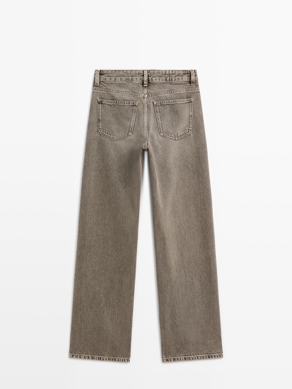 Mid-rise wide-leg jeans