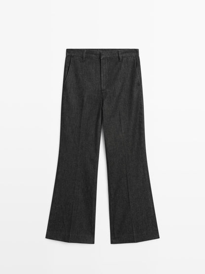 Mid-rise bell bottom jeans