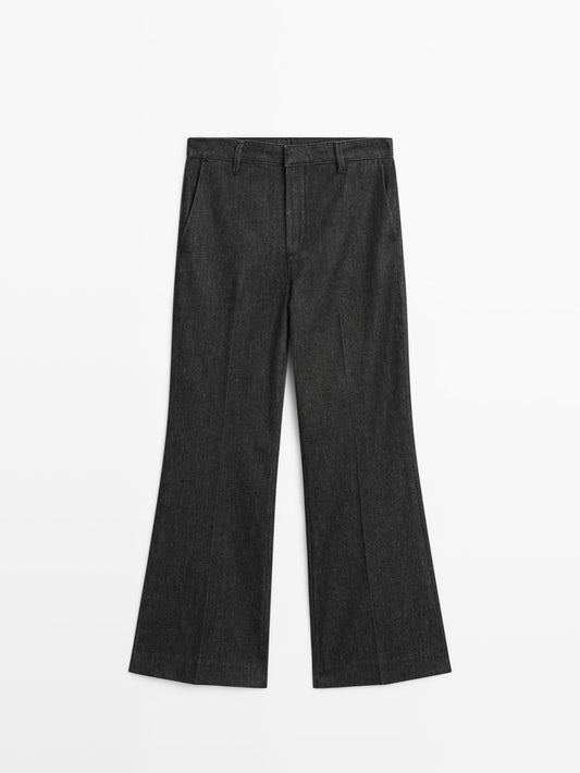 Mid-rise bell bottom jeans
