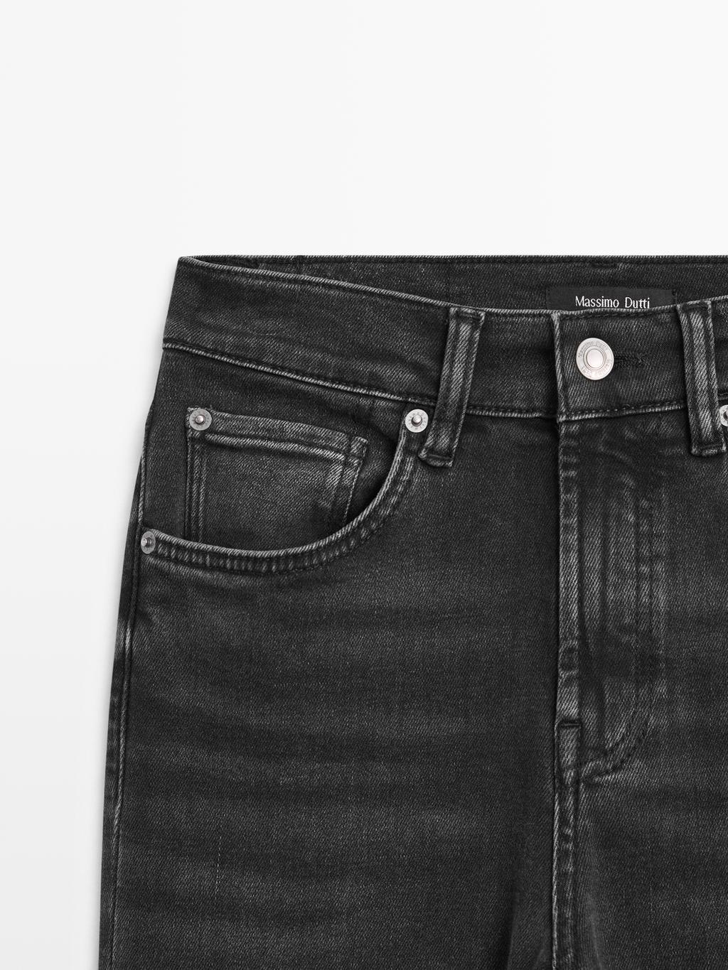 High waist flare fit skinny jeans