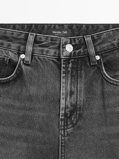 High-waist barrel fit jeans