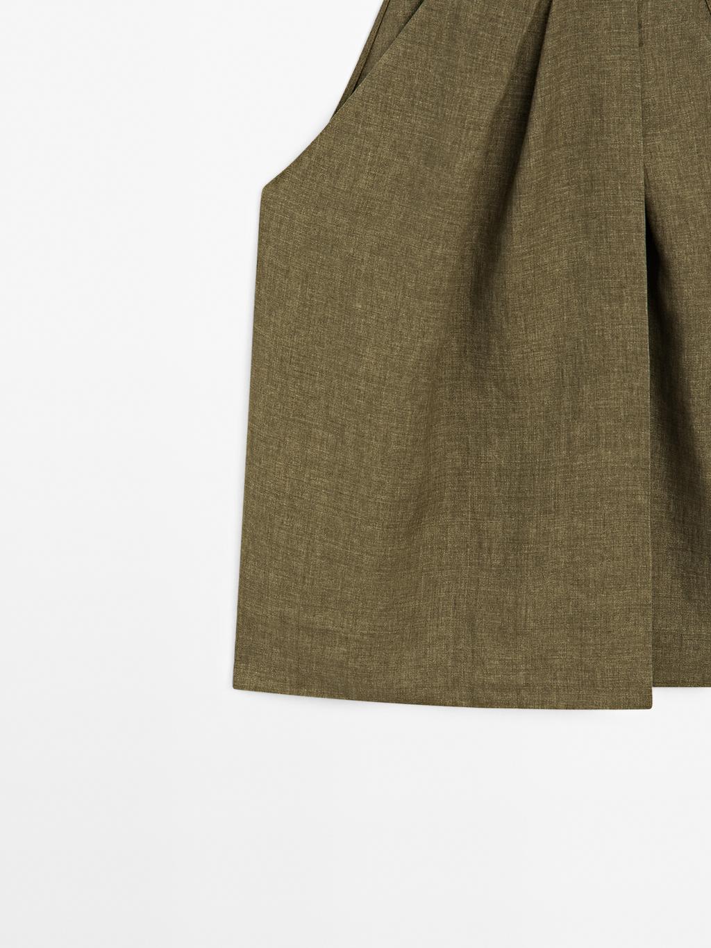 100% linen crossover halter top