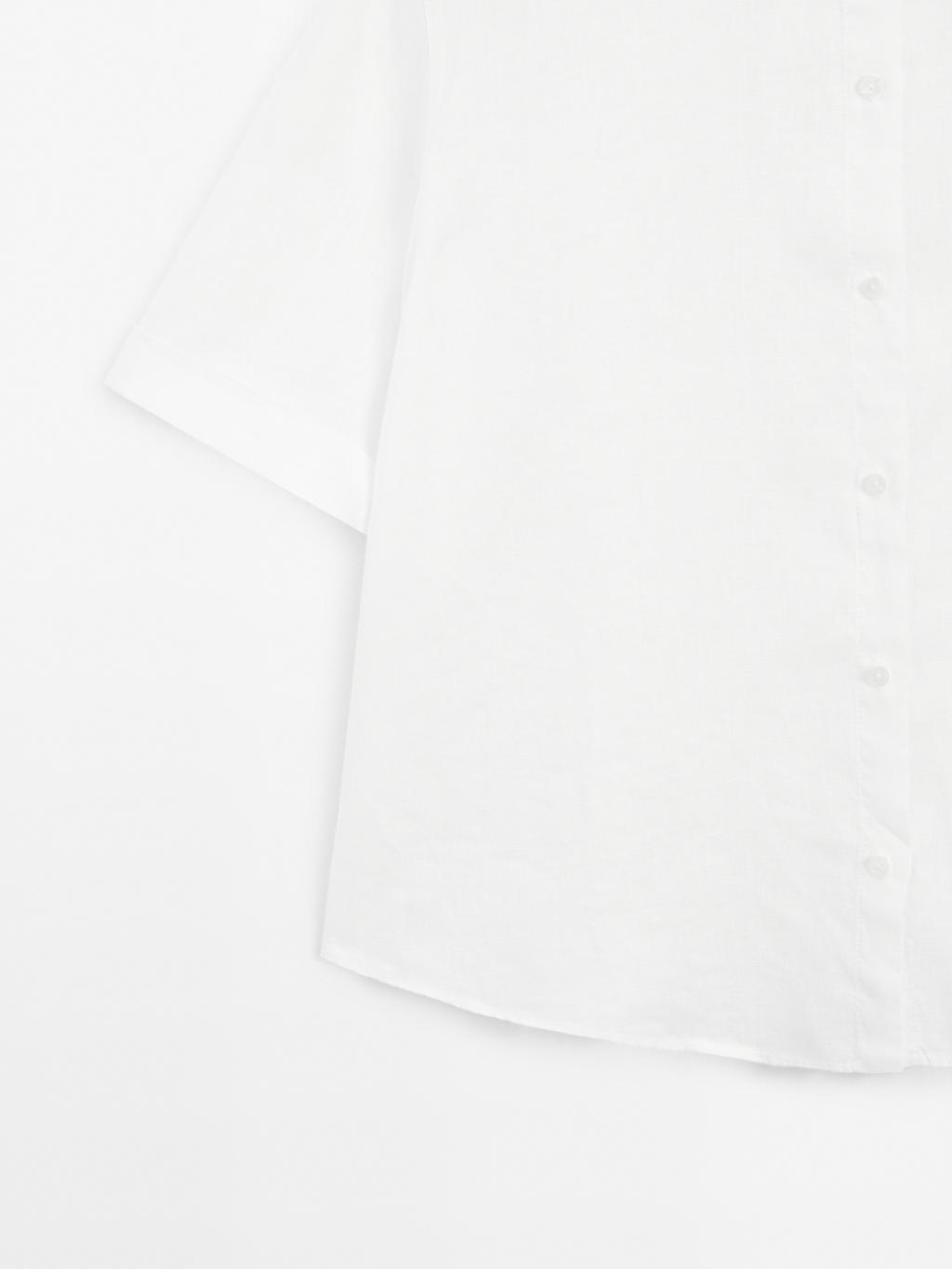100% linen short sleeve shirt