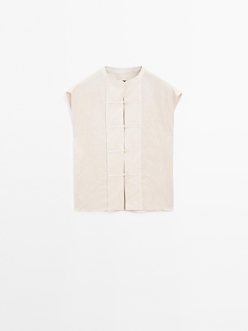 Waistcoat with buttoned chest detail