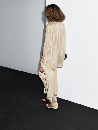 Mulberry silk blend organza shirt