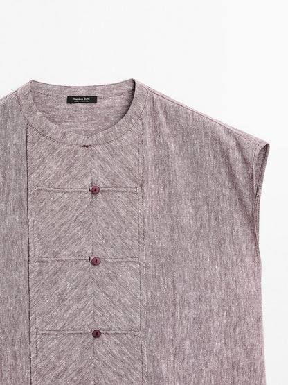 Flowing blouse with bib detail