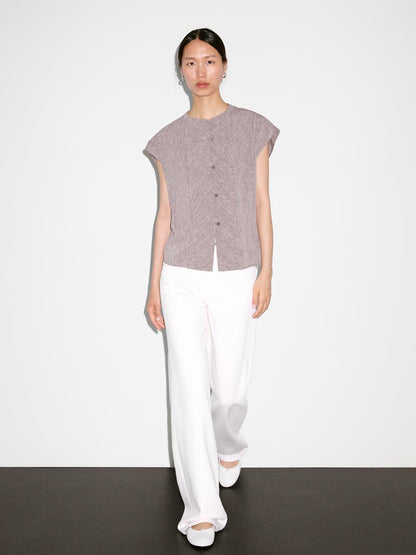 Flowing blouse with bib detail