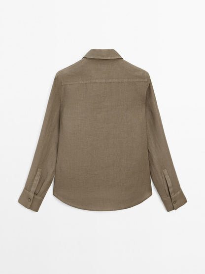 Flowing 100% linen shirt