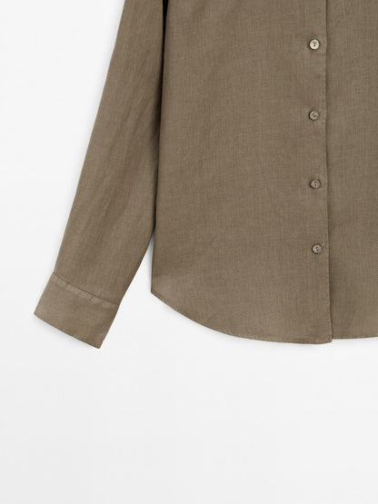 Flowing 100% linen shirt