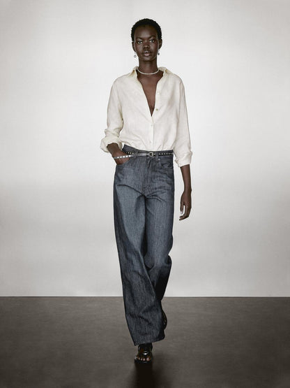 Flowing 100% linen shirt