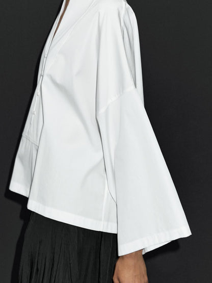 100% cotton blouse with button-up front