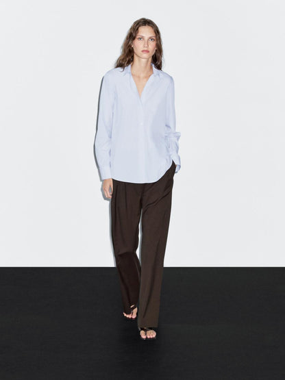 Striped stretch shirt