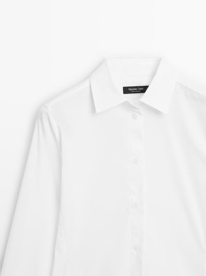 Cotton blend stretch shirt