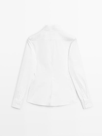 Cotton blend stretch shirt