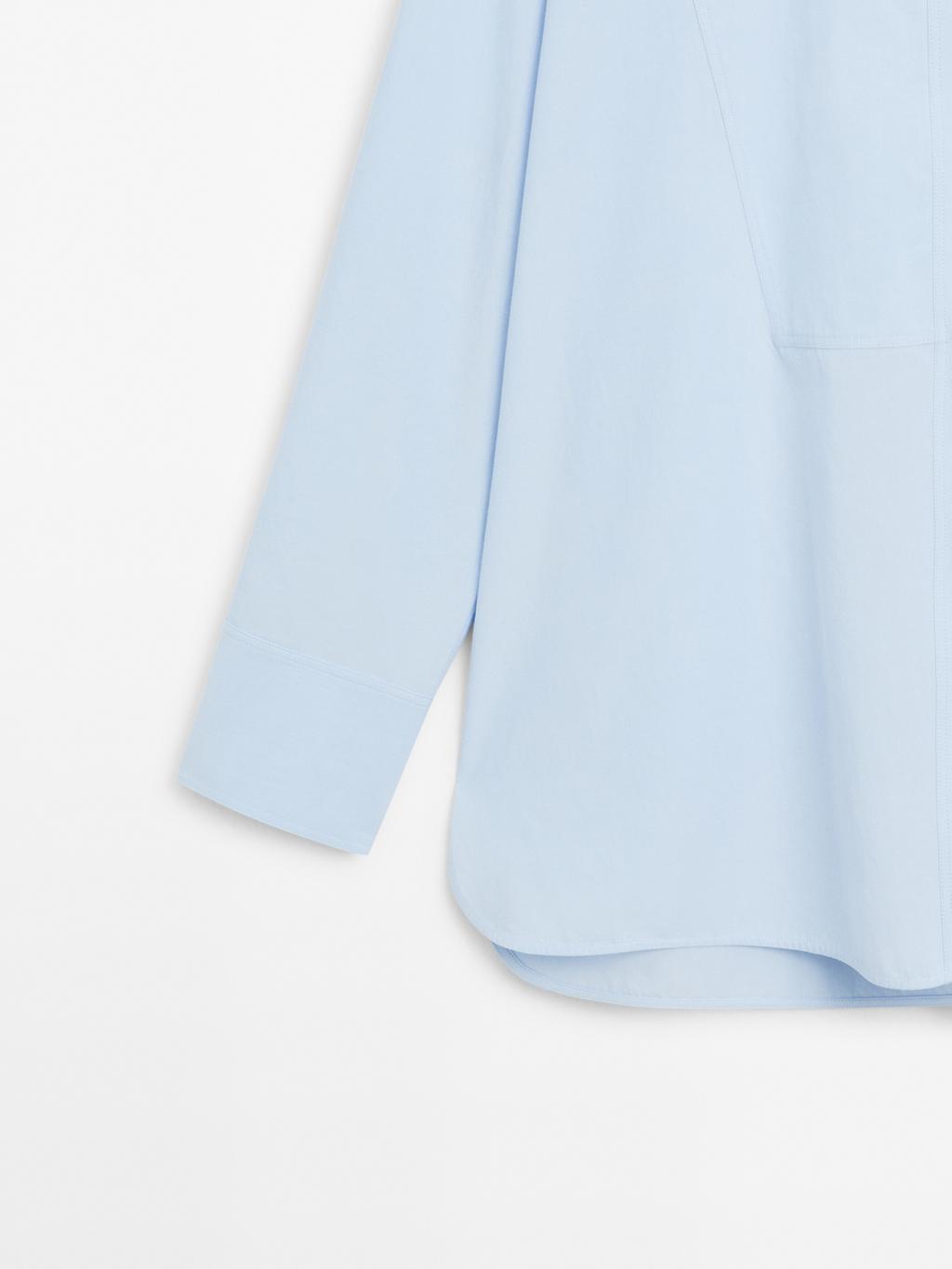 Shirt with stand collar and bib