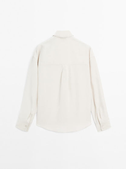 Flowing technical fabric shirt