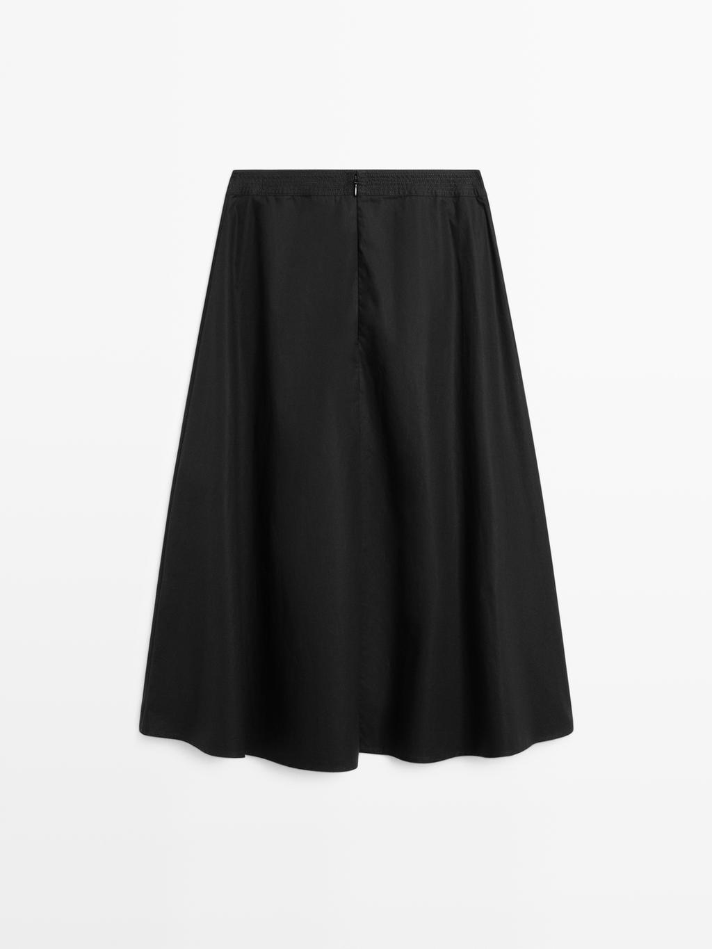 Midi skirt with waistband detail