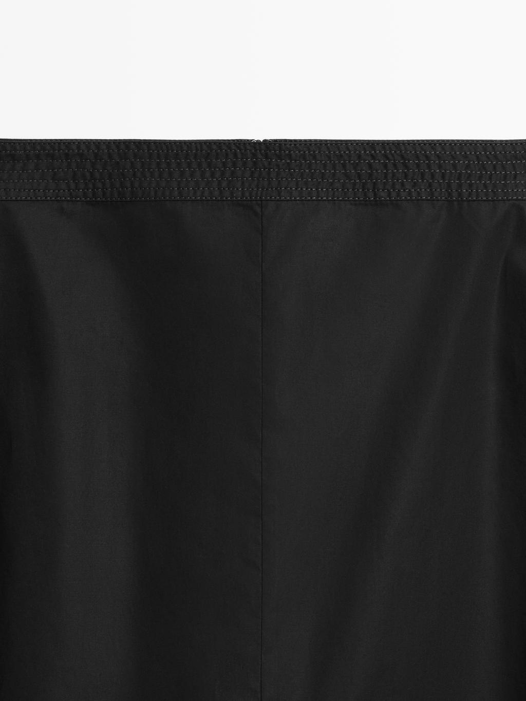 Midi skirt with waistband detail