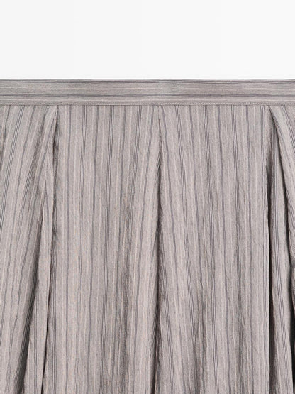 Striped flared midi skirt