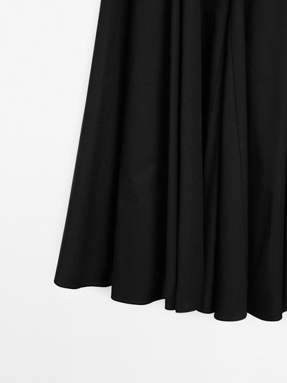 100% cotton flared skirt