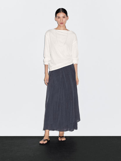 Long flowing skirt with ruffles