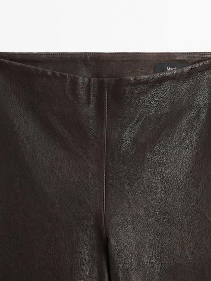 Nappa leather leggings