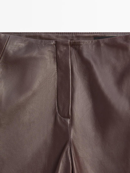 Nappa leather trousers