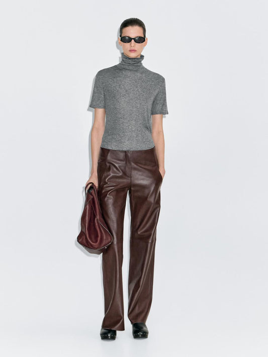 Nappa leather trousers