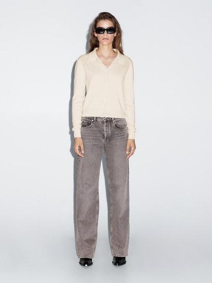 100% wool knit cardigan