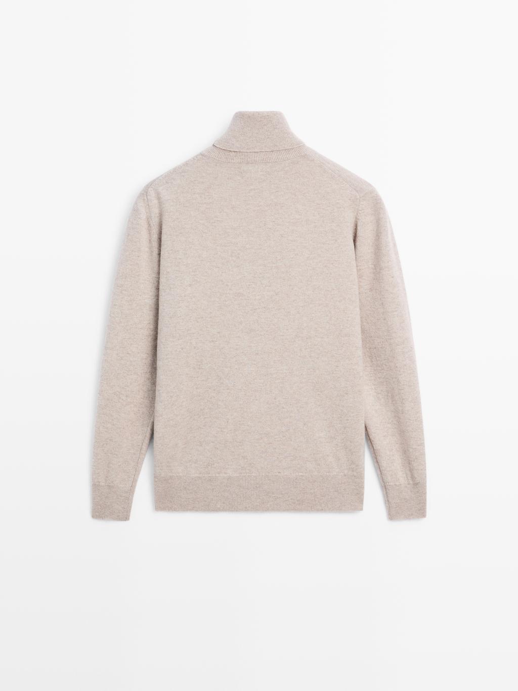 Knit 100% cashmere turtleneck sweater