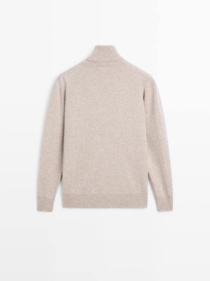 Knit 100% cashmere turtleneck sweater