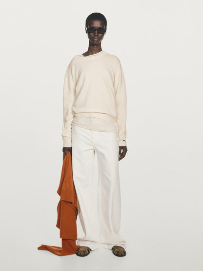 100% cashmere crew neck sweater