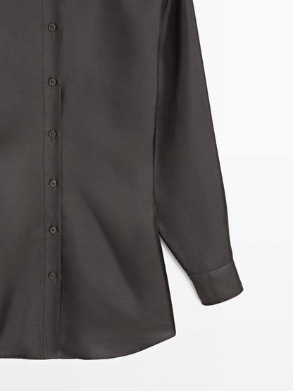 100% silk fitted flowing shirt - LIMITED