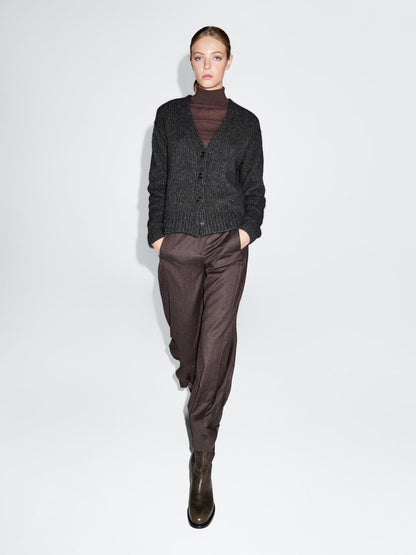 Wool blend V-neck cardigan