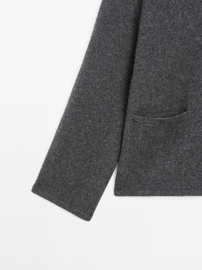 Knit cardigan with button detail