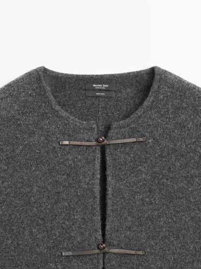 Knit cardigan with button detail