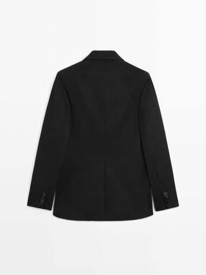 100% wool blazer with notch lapel - LIMITED