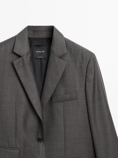 100% wool suit blazer