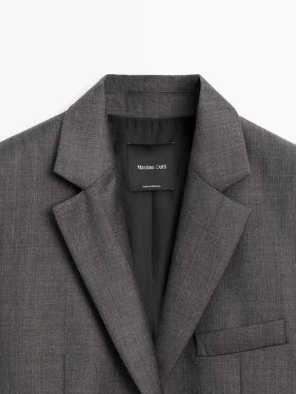 100% wool suit blazer