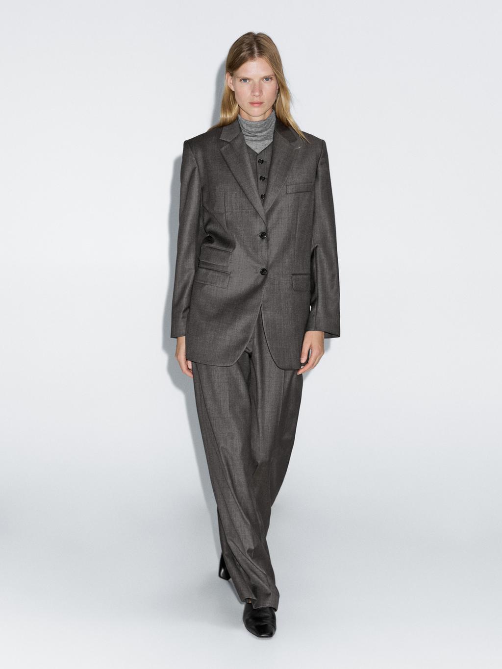 100% wool suit blazer