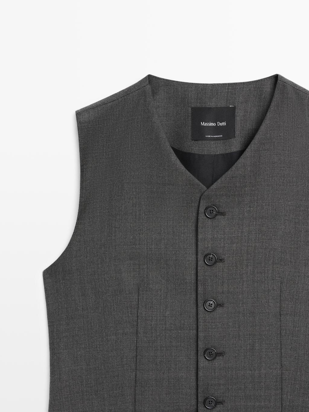100% wool suit waistcoat