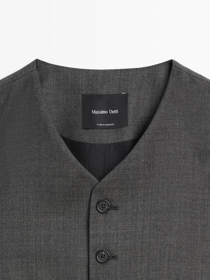 100% wool suit waistcoat