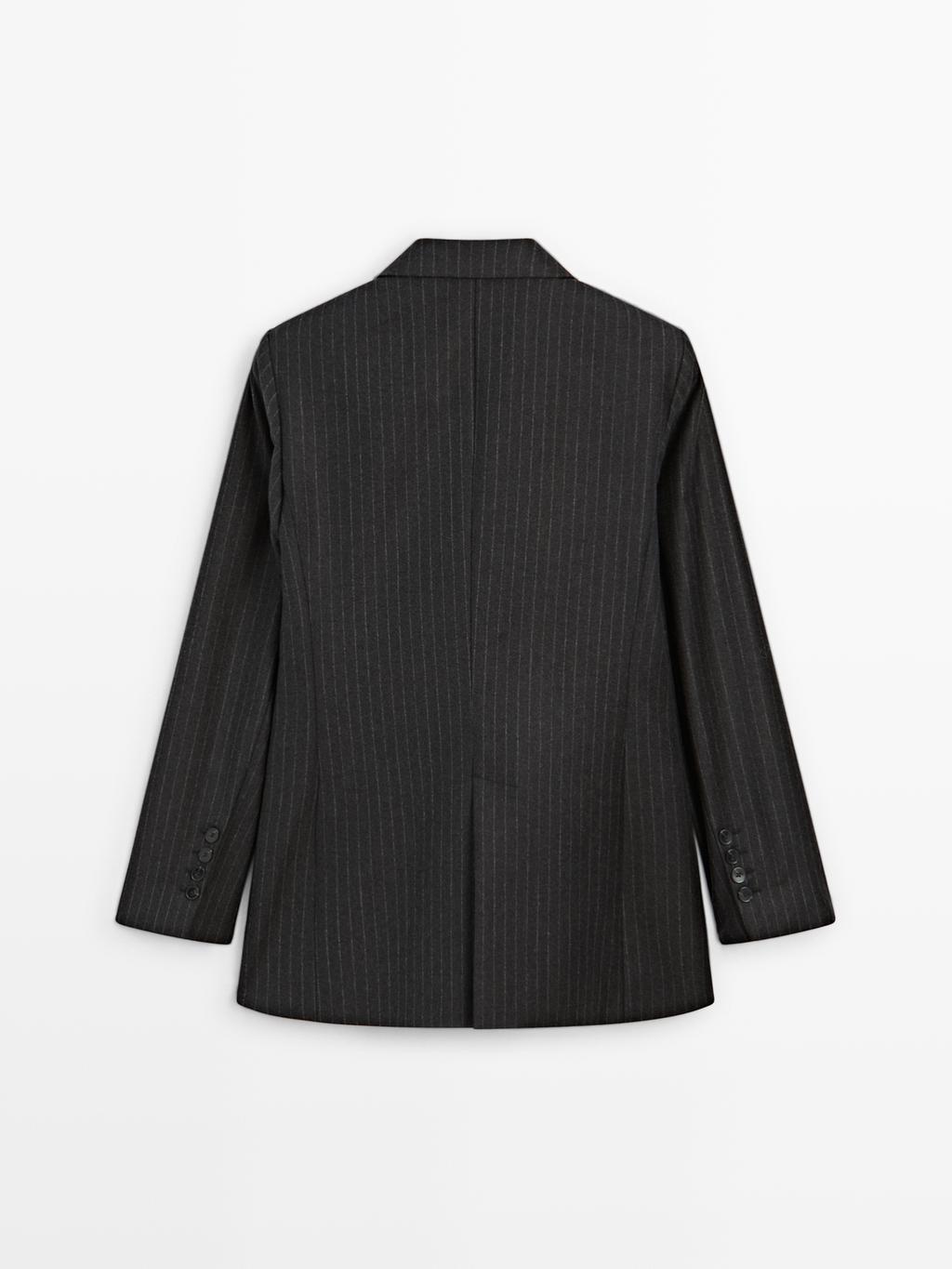 100% wool double-breasted blazer