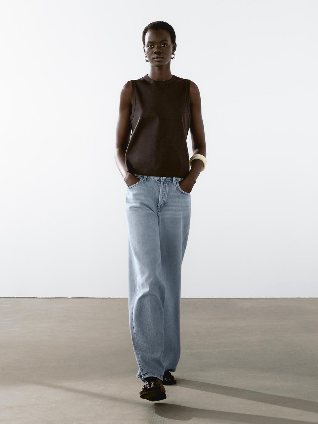 Mercerised cotton crew neck T-shirt