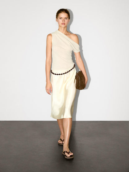 100% cotton asymmetric top